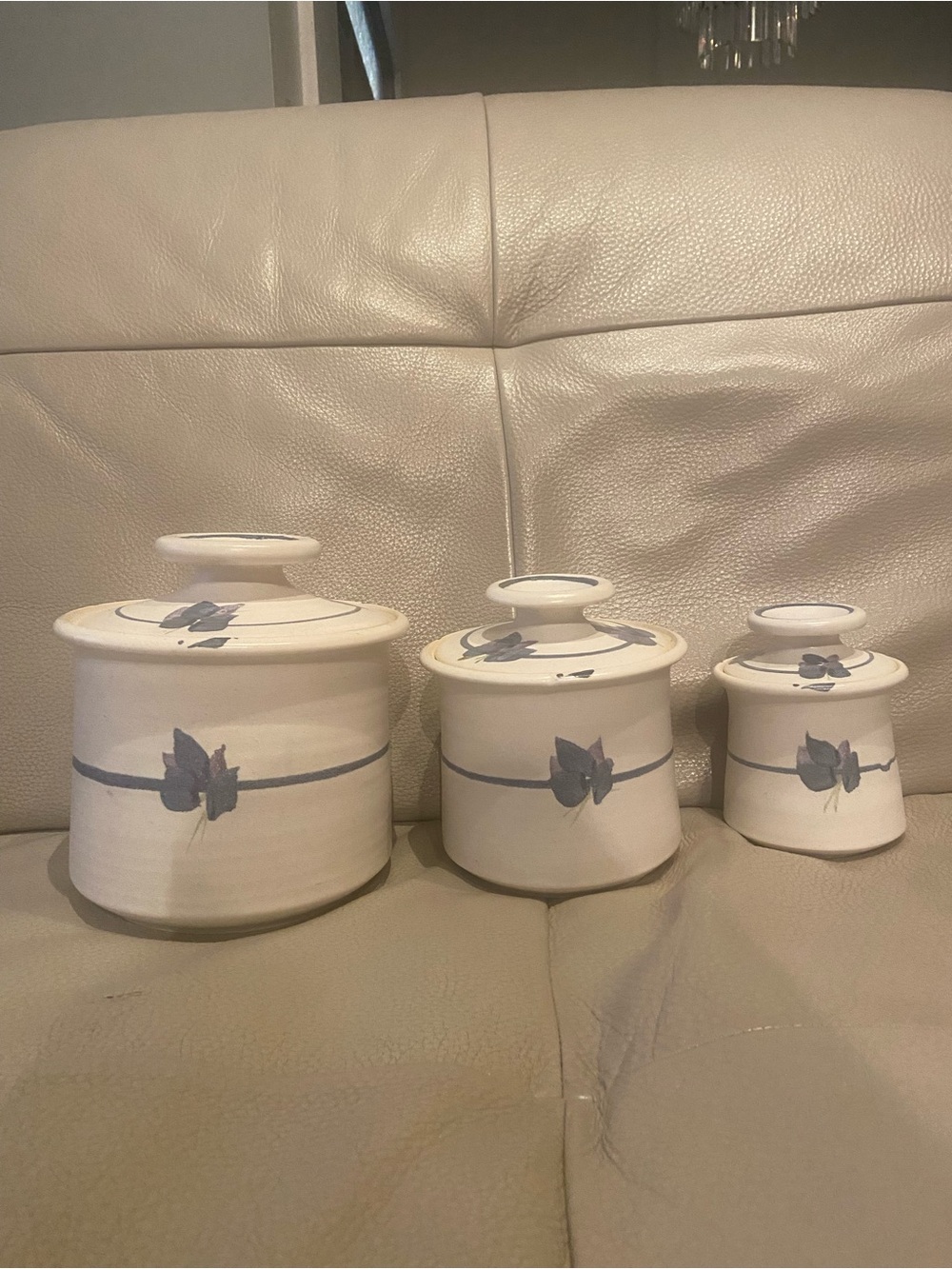 Pottery 3 Piece Canister Set